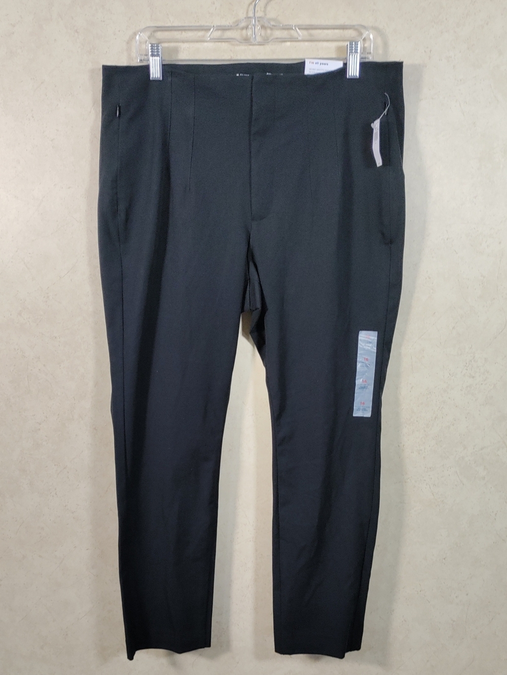 H193 Old Navy Black Polished Pixie Pants 16 NWT